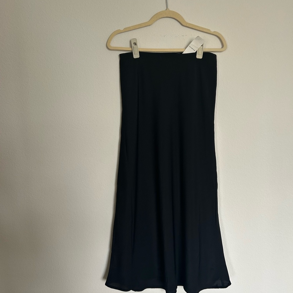 Mid Rise Satin Maxi Skirt